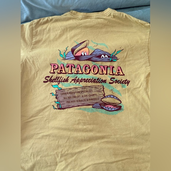 Patagonia Yellow Shellfish Appreciation Graphic Tee - Picture 1 of 5